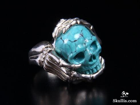 Turquoise shop skull ring