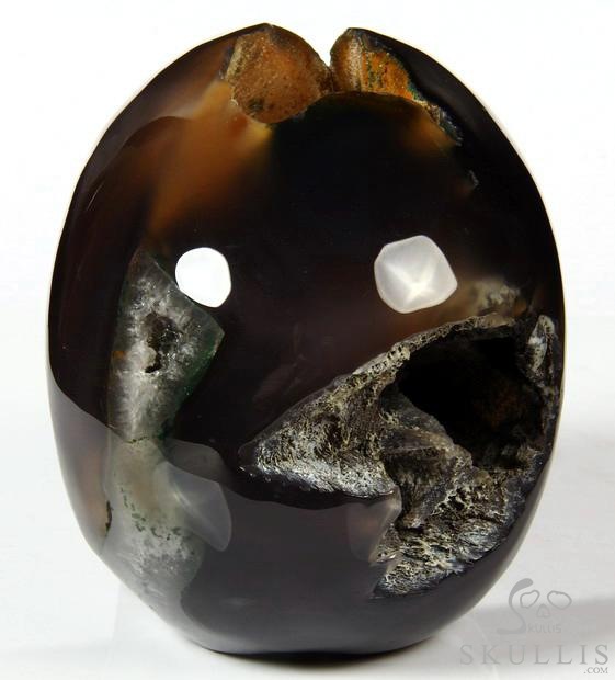 AMAZING UNIQUE HUGE GEODE 5.5" Agate Carved Crystal Skull AMAZING UNIQUE HUGE GEODE 5.5" Agate Carved Crystal Skull