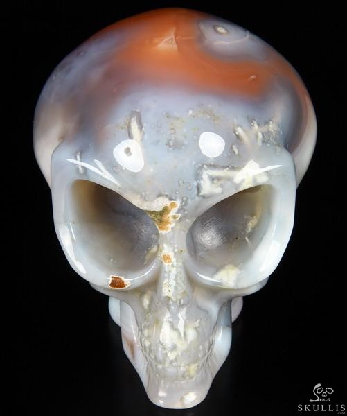 Fine Gemstone Huge 3.1" Mozambique Agate Star Being Female Alien Crystal Skull Companion Hand Carved Gemstone Fine Art Sculpture, Reiki Healing Stone Statue Fine Gemstone Huge 3.1" Mozambique Agate Star Being Female Alien Crystal Skull Companion Hand Carved Gemstone Fine Art Sculpture, Reiki Healing Stone Statue