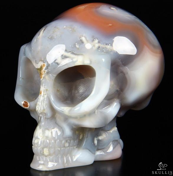Fine Gemstone Huge 3.1" Mozambique Agate Star Being Female Alien Crystal Skull Companion Hand Carved Gemstone Fine Art Sculpture, Reiki Healing Stone Statue Fine Gemstone Huge 3.1" Mozambique Agate Star Being Female Alien Crystal Skull Companion Hand Carved Gemstone Fine Art Sculpture, Reiki Healing Stone Statue