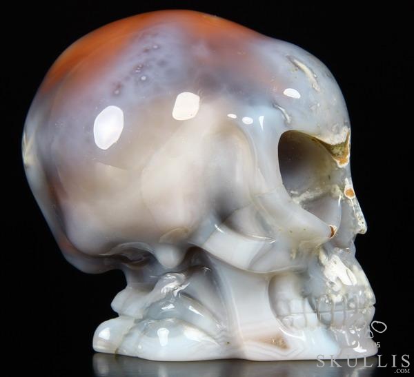 Fine Gemstone Huge 3.1" Mozambique Agate Star Being Female Alien Crystal Skull Companion Hand Carved Gemstone Fine Art Sculpture, Reiki Healing Stone Statue Fine Gemstone Huge 3.1" Mozambique Agate Star Being Female Alien Crystal Skull Companion Hand Carved Gemstone Fine Art Sculpture, Reiki Healing Stone Statue