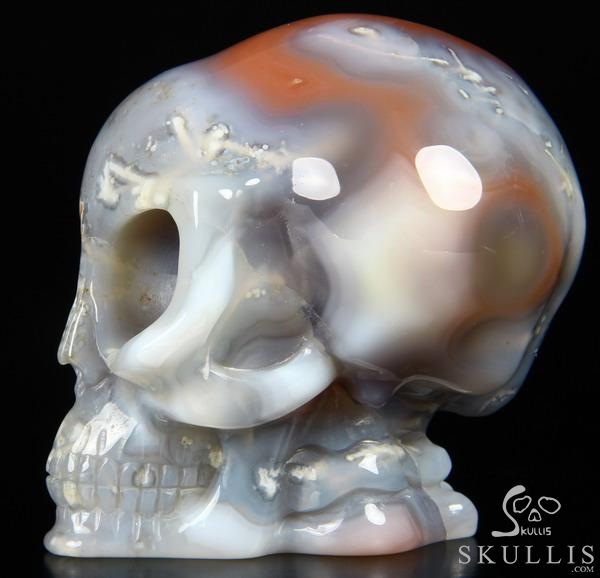 Fine Gemstone Huge 3.1" Mozambique Agate Star Being Female Alien Crystal Skull Companion Hand Carved Gemstone Fine Art Sculpture, Reiki Healing Stone Statue Fine Gemstone Huge 3.1" Mozambique Agate Star Being Female Alien Crystal Skull Companion Hand Carved Gemstone Fine Art Sculpture, Reiki Healing Stone Statue