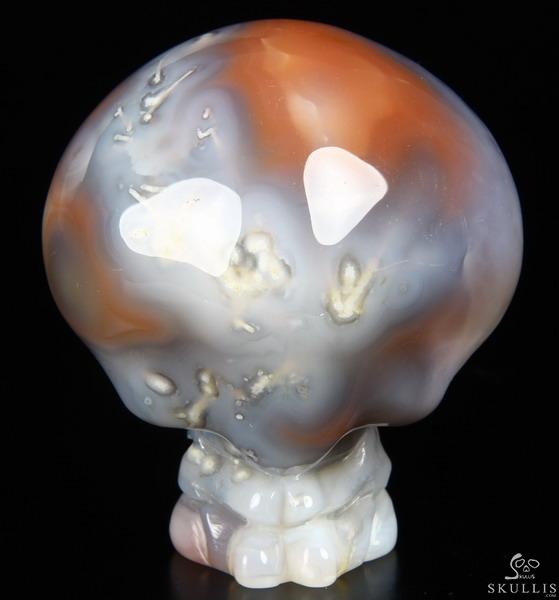 Fine Gemstone Huge 3.1" Mozambique Agate Star Being Female Alien Crystal Skull Companion Hand Carved Gemstone Fine Art Sculpture, Reiki Healing Stone Statue Fine Gemstone Huge 3.1" Mozambique Agate Star Being Female Alien Crystal Skull Companion Hand Carved Gemstone Fine Art Sculpture, Reiki Healing Stone Statue