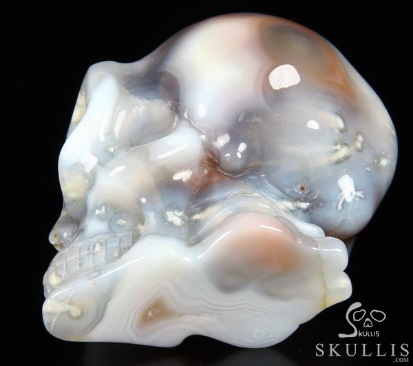 Fine Gemstone Huge 3.1" Mozambique Agate Star Being Female Alien Crystal Skull Companion Hand Carved Gemstone Fine Art Sculpture, Reiki Healing Stone Statue Fine Gemstone Huge 3.1" Mozambique Agate Star Being Female Alien Crystal Skull Companion Hand Carved Gemstone Fine Art Sculpture, Reiki Healing Stone Statue