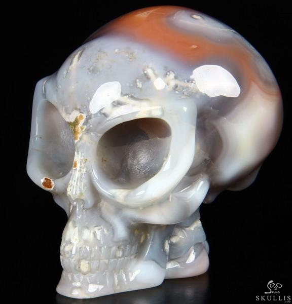 Fine Gemstone Huge 3.1" Mozambique Agate Star Being Female Alien Crystal Skull Companion Hand Carved Gemstone Fine Art Sculpture, Reiki Healing Stone Statue Fine Gemstone Huge 3.1" Mozambique Agate Star Being Female Alien Crystal Skull Companion Hand Carved Gemstone Fine Art Sculpture, Reiki Healing Stone Statue