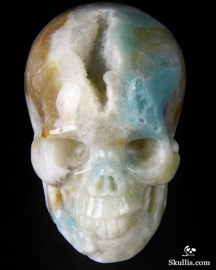 2.0" Chinese Amazonite Carved Crystal Skull, Realistic 2.0" Chinese Amazonite Carved Crystal Skull, Realistic