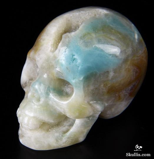 2.0" Chinese Amazonite Carved Crystal Skull, Realistic 2.0" Chinese Amazonite Carved Crystal Skull, Realistic