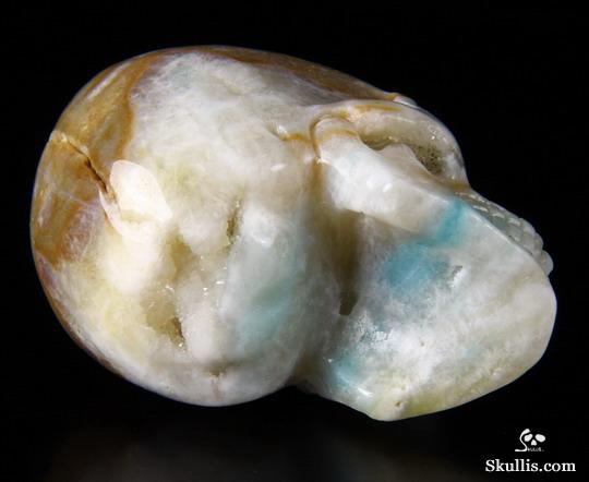 2.0" Chinese Amazonite Carved Crystal Skull, Realistic 2.0" Chinese Amazonite Carved Crystal Skull, Realistic