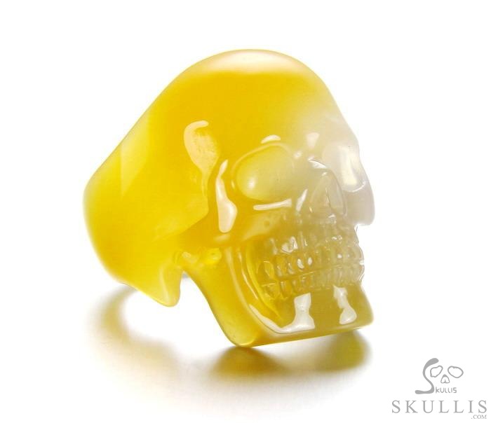 The Poetic Dreamer - US size 10 Agate Hand Carved Crystal Skull Ring, Crystal Healing Skull Jewelry, for Women & Men The Poetic Dreamer - US size 10 Agate Hand Carved Crystal Skull Ring, Crystal Healing Skull Jewelry, for Women & Men