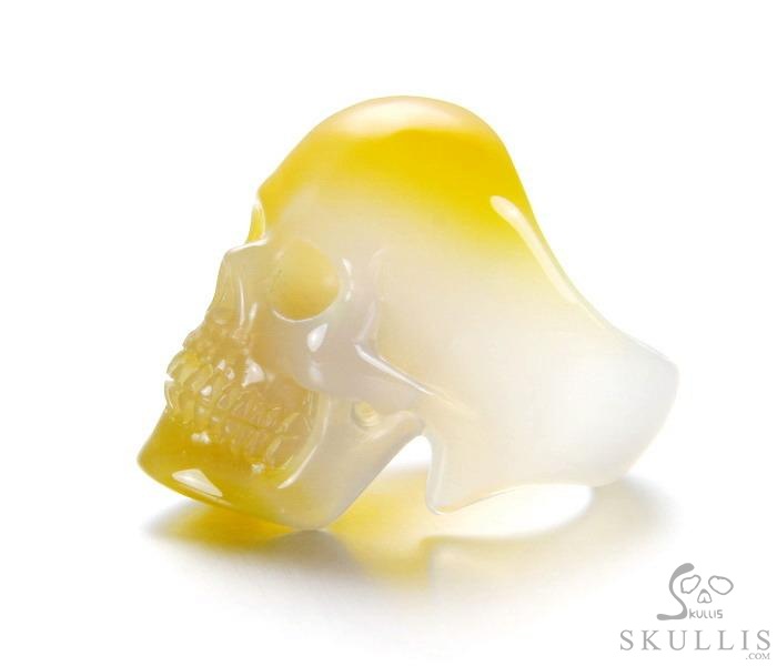 The Poetic Dreamer - US size 10 Agate Hand Carved Crystal Skull Ring, Crystal Healing Skull Jewelry, for Women & Men The Poetic Dreamer - US size 10 Agate Hand Carved Crystal Skull Ring, Crystal Healing Skull Jewelry, for Women & Men