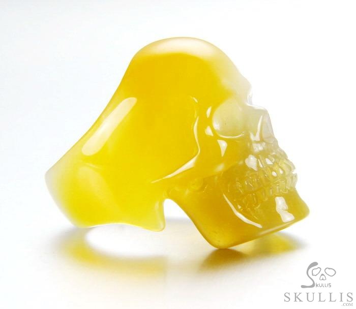 The Poetic Dreamer - US size 10 Agate Hand Carved Crystal Skull Ring, Crystal Healing Skull Jewelry, for Women & Men The Poetic Dreamer - US size 10 Agate Hand Carved Crystal Skull Ring, Crystal Healing Skull Jewelry, for Women & Men