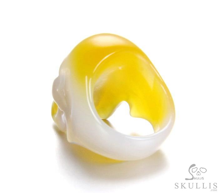 The Poetic Dreamer - US size 10 Agate Hand Carved Crystal Skull Ring, Crystal Healing Skull Jewelry, for Women & Men The Poetic Dreamer - US size 10 Agate Hand Carved Crystal Skull Ring, Crystal Healing Skull Jewelry, for Women & Men