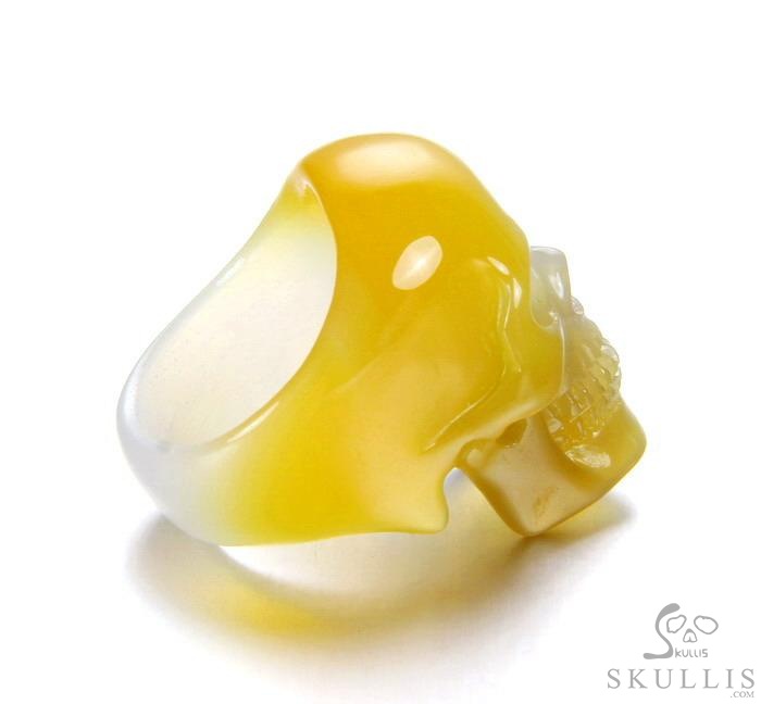 The Poetic Dreamer - US size 10 Agate Hand Carved Crystal Skull Ring, Crystal Healing Skull Jewelry, for Women & Men The Poetic Dreamer - US size 10 Agate Hand Carved Crystal Skull Ring, Crystal Healing Skull Jewelry, for Women & Men
