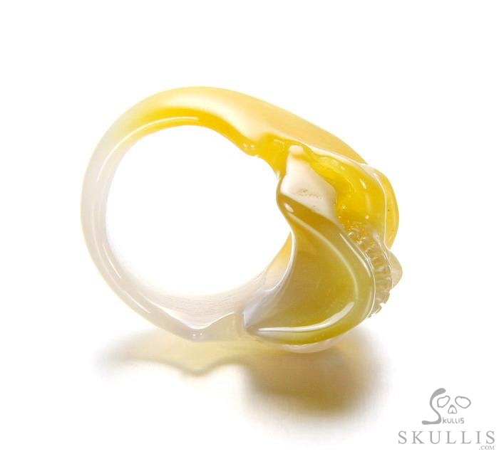 The Poetic Dreamer - US size 10 Agate Hand Carved Crystal Skull Ring, Crystal Healing Skull Jewelry, for Women & Men The Poetic Dreamer - US size 10 Agate Hand Carved Crystal Skull Ring, Crystal Healing Skull Jewelry, for Women & Men