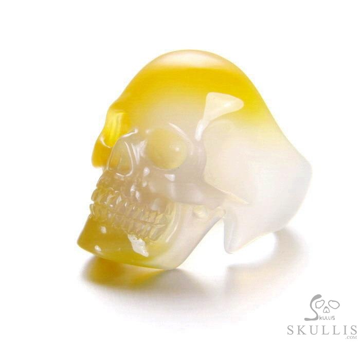 The Poetic Dreamer - US size 10 Agate Hand Carved Crystal Skull Ring, Crystal Healing Skull Jewelry, for Women & Men The Poetic Dreamer - US size 10 Agate Hand Carved Crystal Skull Ring, Crystal Healing Skull Jewelry, for Women & Men