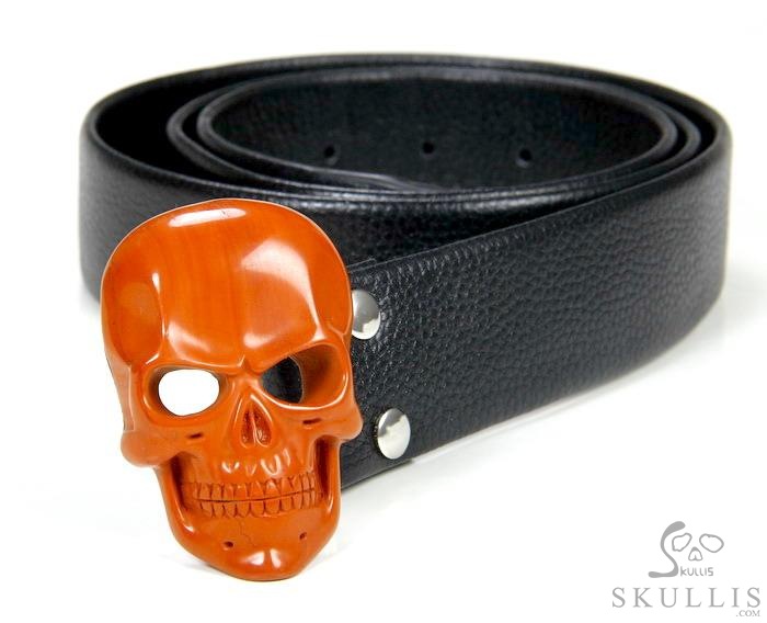 The Vanguard Buckle - Red Jasper Hand Carved Crystal Skull Buckle, Crystal Healing Skull Jewelry, for Women & Men The Vanguard Buckle - Red Jasper Hand Carved Crystal Skull Buckle, Crystal Healing Skull Jewelry, for Women & Men