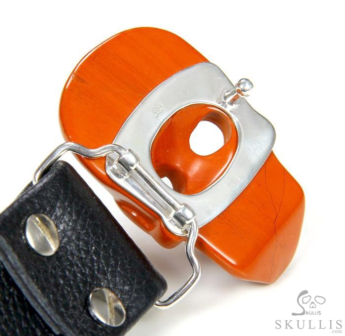 The Vanguard Buckle - Red Jasper Hand Carved Crystal Skull Buckle, Crystal Healing Skull Jewelry, for Women & Men The Vanguard Buckle - Red Jasper Hand Carved Crystal Skull Buckle, Crystal Healing Skull Jewelry, for Women & Men