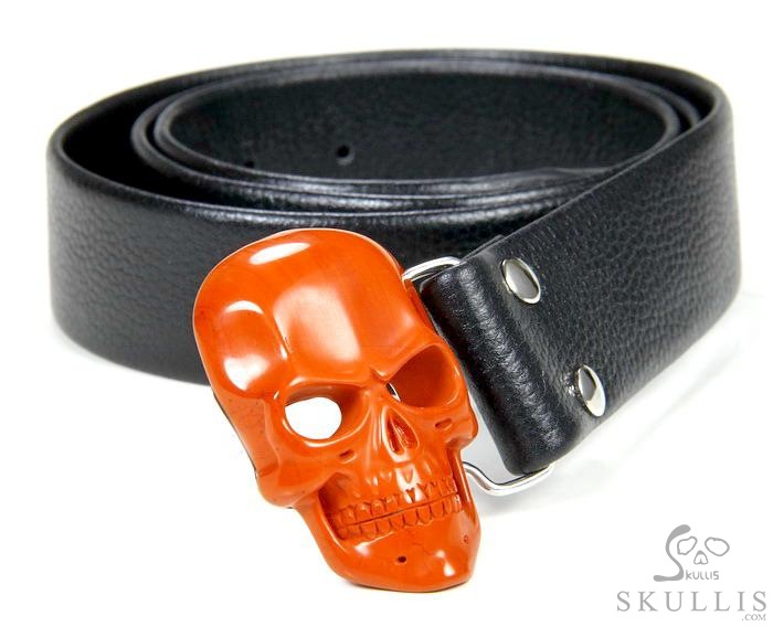 The Vanguard Buckle - Red Jasper Hand Carved Crystal Skull Buckle, Crystal Healing Skull Jewelry, for Women & Men The Vanguard Buckle - Red Jasper Hand Carved Crystal Skull Buckle, Crystal Healing Skull Jewelry, for Women & Men