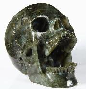 Flash Huge 5.2" Labradorite Carved Crystal Screaming Skull