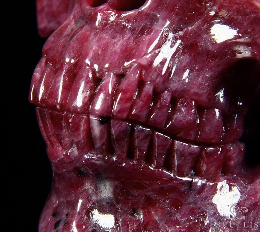 AMAZING Gemstone Huge 4.1" Ruby Carved Crystal Skull, Super Realistic AMAZING Gemstone Huge 4.1" Ruby Carved Crystal Skull, Super Realistic