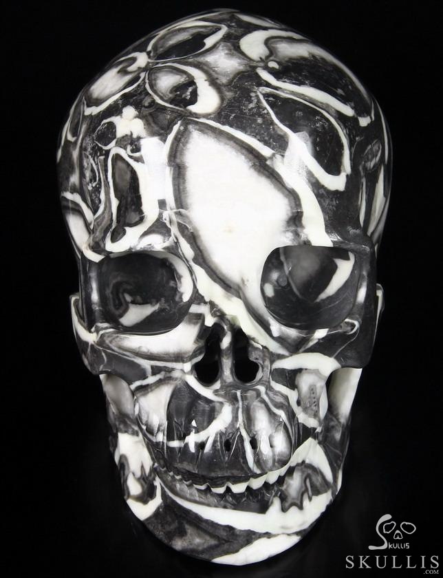 Lifesized 7.4" Sea Shell Marble Carved Crystal Skull, Super Realistic Lifesized 7.4" Sea Shell Marble Carved Crystal Skull, Super Realistic