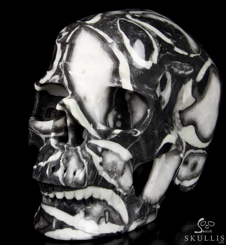 Lifesized 7.4" Sea Shell Marble Carved Crystal Skull, Super Realistic Lifesized 7.4" Sea Shell Marble Carved Crystal Skull, Super Realistic