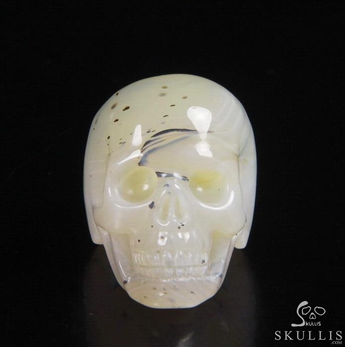 The Poetic Dreamer - US size 10 Agate Hand Carved Crystal Skull Ring, Crystal Healing Skull Jewelry, for Women & Men The Poetic Dreamer - US size 10 Agate Hand Carved Crystal Skull Ring, Crystal Healing Skull Jewelry, for Women & Men