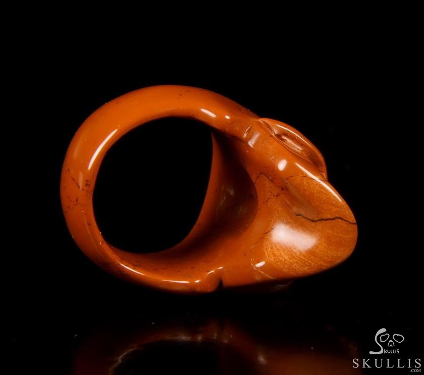 The Poetic Dreamer - US size 11.5 Red Jasper Hand Carved Crystal Skull Ring, Crystal Healing Skull Jewelry, for Women & Men The Poetic Dreamer - US size 11.5 Red Jasper Hand Carved Crystal Skull Ring, Crystal Healing Skull Jewelry, for Women & Men