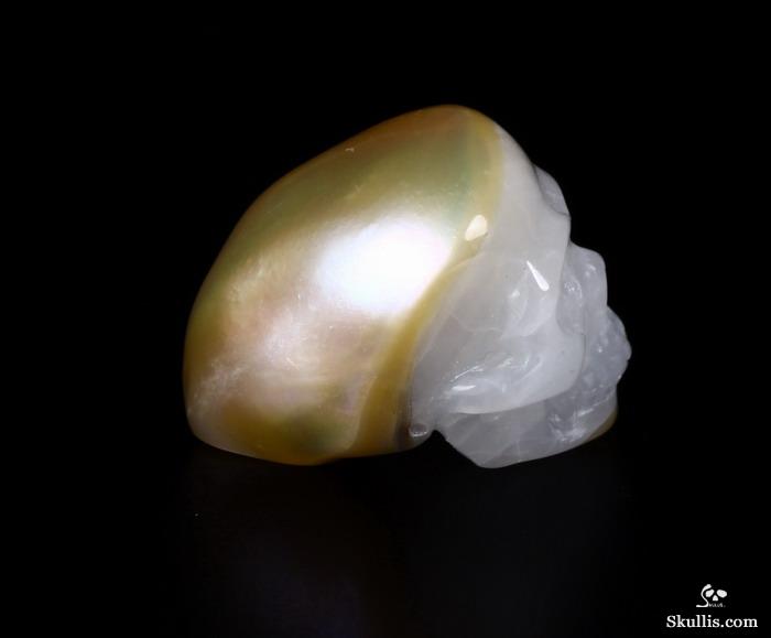 0.7" Pearl Carved Crystal Skull 0.7" Pearl Carved Crystal Skull