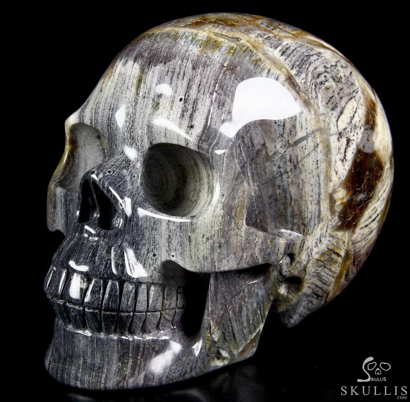Huge 5.1" Unkown Stone Carved Crystal Skull, Realistic Huge 5.1" Unkown Stone Carved Crystal Skull, Realistic