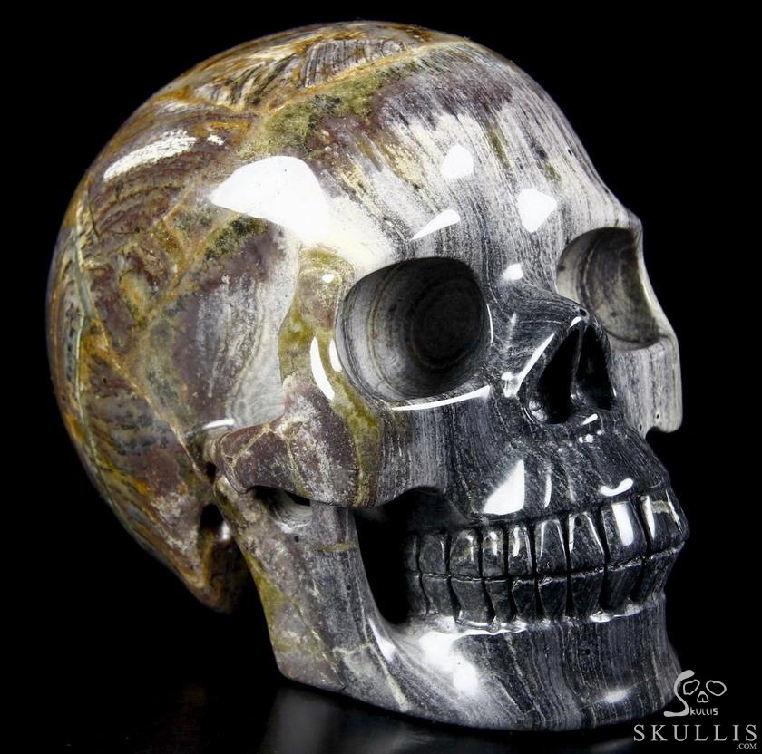Huge 5.1" Unkown Stone Carved Crystal Skull, Realistic Huge 5.1" Unkown Stone Carved Crystal Skull, Realistic