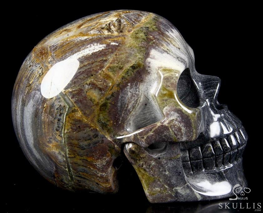 Huge 5.1" Unkown Stone Carved Crystal Skull, Realistic Huge 5.1" Unkown Stone Carved Crystal Skull, Realistic