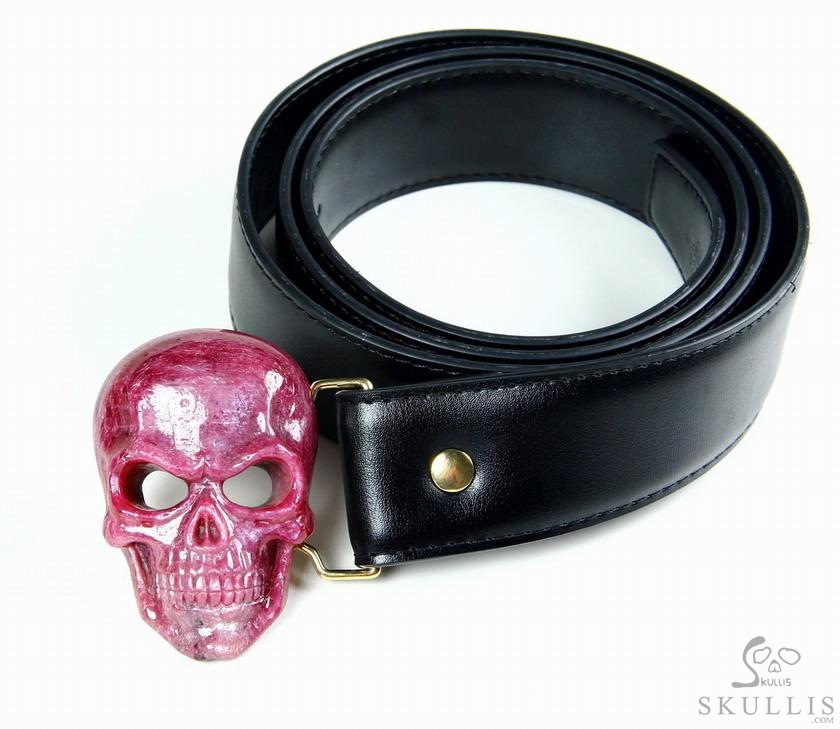 The Vanguard Buckle - Ruby Hand Carved Crystal Skull Buckle with 18K Gold, Crystal Healing Skull Jewelry, for Women & Men The Vanguard Buckle - Ruby Hand Carved Crystal Skull Buckle with 18K Gold, Crystal Healing Skull Jewelry, for Women & Men