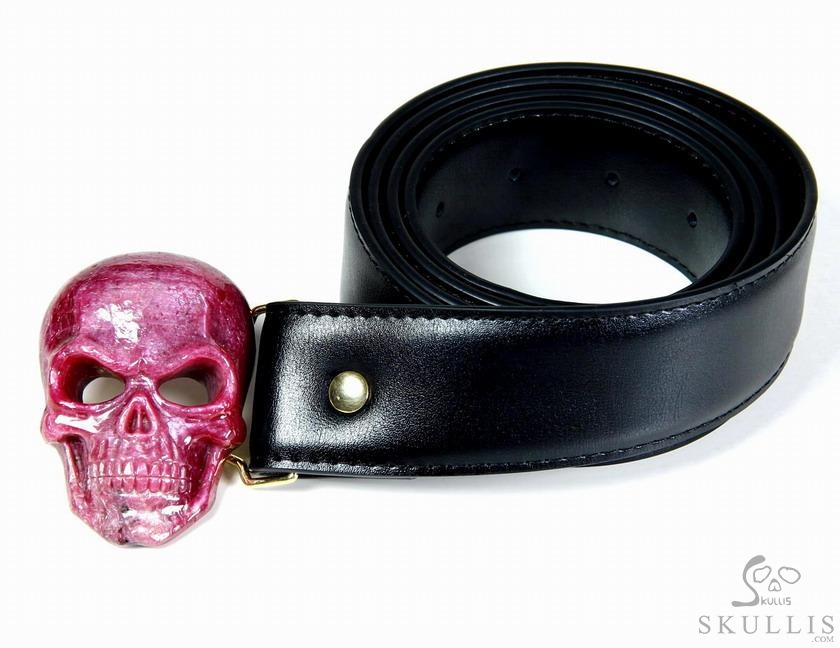 The Vanguard Buckle - Ruby Hand Carved Crystal Skull Buckle with 18K Gold, Crystal Healing Skull Jewelry, for Women & Men The Vanguard Buckle - Ruby Hand Carved Crystal Skull Buckle with 18K Gold, Crystal Healing Skull Jewelry, for Women & Men