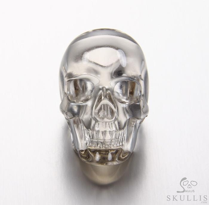 The Poetic Dreamer - US size 5 Smoky Quartz Rock Crystal Hand Carved Skull Ring, Crystal Healing Skull Jewelry, for Women & Men The Poetic Dreamer - US size 5 Smoky Quartz Rock Crystal Hand Carved Skull Ring, Crystal Healing Skull Jewelry, for Women & Men