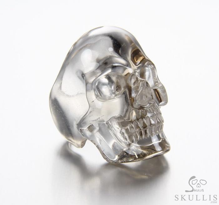 The Poetic Dreamer - US size 5 Smoky Quartz Rock Crystal Hand Carved Skull Ring, Crystal Healing Skull Jewelry, for Women & Men The Poetic Dreamer - US size 5 Smoky Quartz Rock Crystal Hand Carved Skull Ring, Crystal Healing Skull Jewelry, for Women & Men