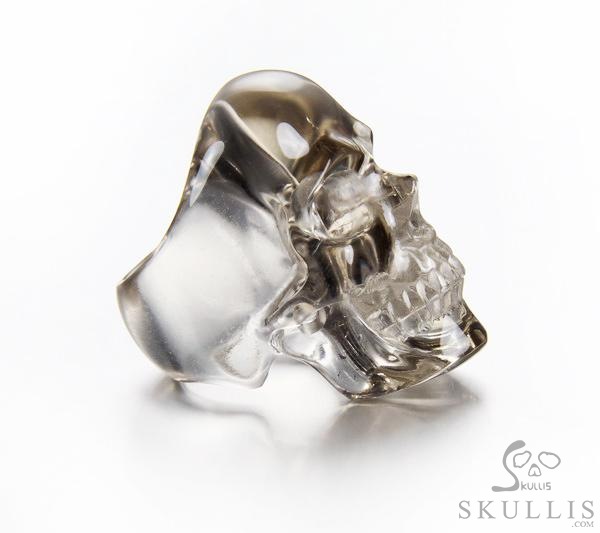 The Poetic Dreamer - US size 5 Smoky Quartz Rock Crystal Hand Carved Skull Ring, Crystal Healing Skull Jewelry, for Women & Men The Poetic Dreamer - US size 5 Smoky Quartz Rock Crystal Hand Carved Skull Ring, Crystal Healing Skull Jewelry, for Women & Men