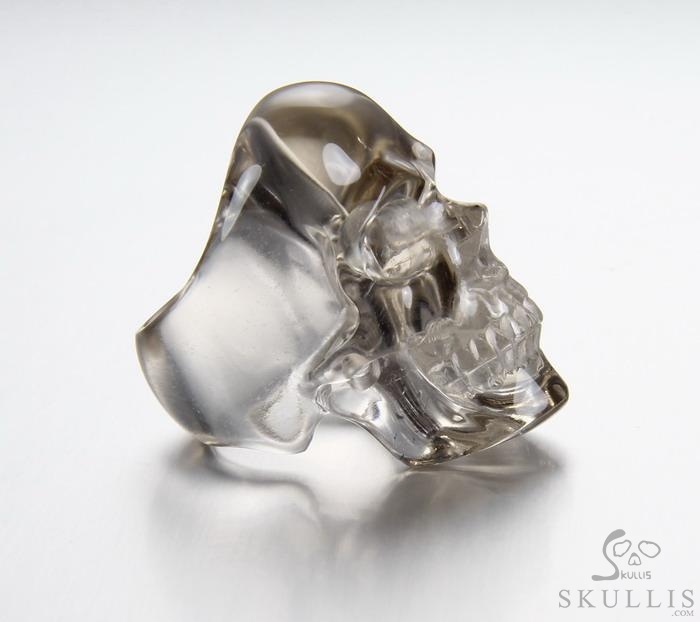 The Poetic Dreamer - US size 5 Smoky Quartz Rock Crystal Hand Carved Skull Ring, Crystal Healing Skull Jewelry, for Women & Men The Poetic Dreamer - US size 5 Smoky Quartz Rock Crystal Hand Carved Skull Ring, Crystal Healing Skull Jewelry, for Women & Men