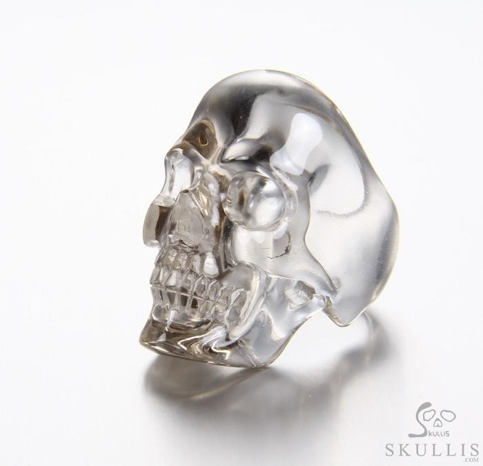 The Poetic Dreamer - US size 5 Smoky Quartz Rock Crystal Hand Carved Skull Ring, Crystal Healing Skull Jewelry, for Women & Men The Poetic Dreamer - US size 5 Smoky Quartz Rock Crystal Hand Carved Skull Ring, Crystal Healing Skull Jewelry, for Women & Men