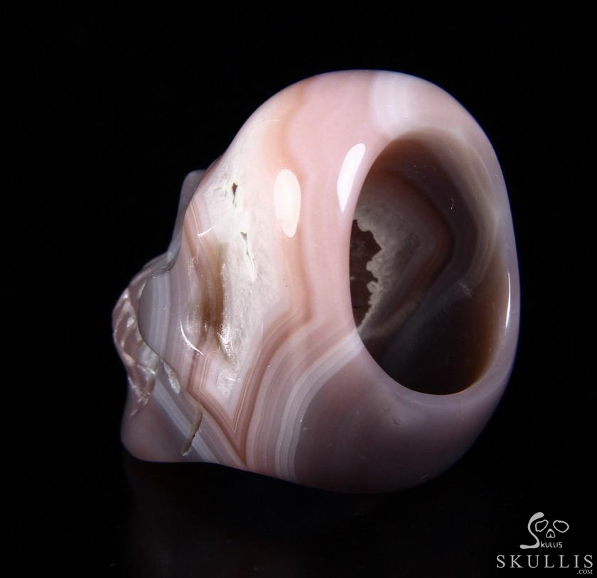 The Poetic Dreamer - US size 8 Mozambique Agate Hand Carved Crystal Skull Ring, Crystal Healing Skull Jewelry, for Women & Men The Poetic Dreamer - US size 8 Mozambique Agate Hand Carved Crystal Skull Ring, Crystal Healing Skull Jewelry, for Women & Men