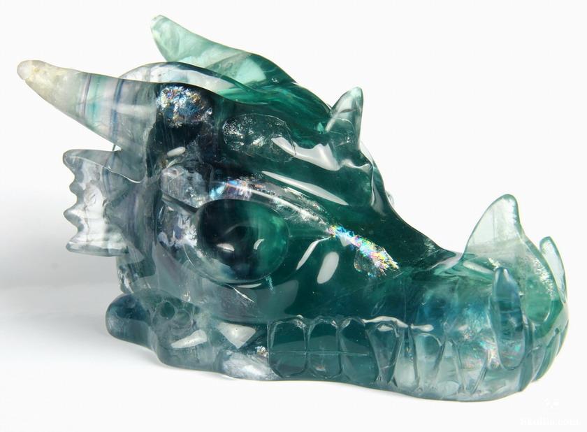Nice Gemstone Huge 5.5" Fluorite Carved Crystal Skull Nice Gemstone Huge 5.5" Fluorite Carved Crystal Skull