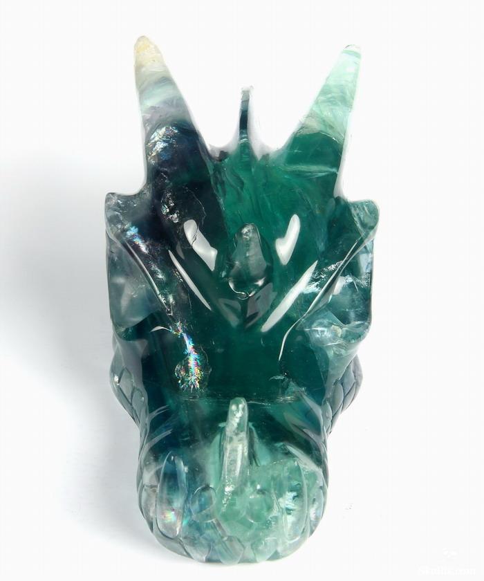 Nice Gemstone Huge 5.5" Fluorite Carved Crystal Skull Nice Gemstone Huge 5.5" Fluorite Carved Crystal Skull