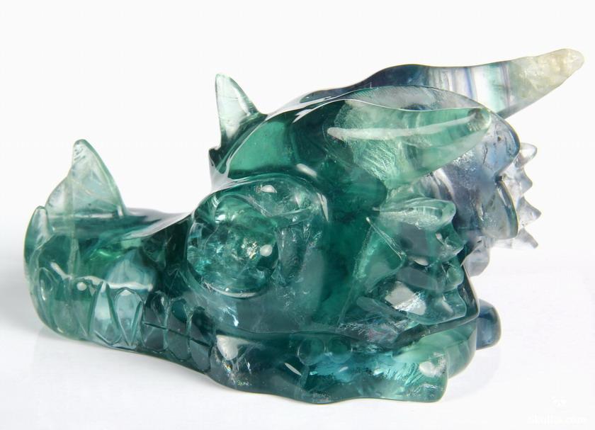 Nice Gemstone Huge 5.5" Fluorite Carved Crystal Skull Nice Gemstone Huge 5.5" Fluorite Carved Crystal Skull