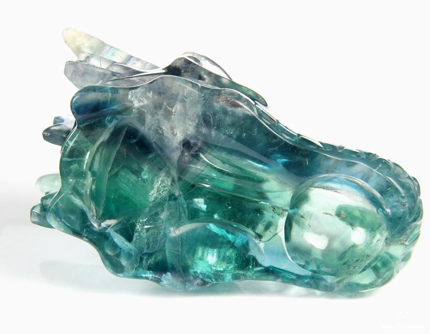 Nice Gemstone Huge 5.5" Fluorite Carved Crystal Skull Nice Gemstone Huge 5.5" Fluorite Carved Crystal Skull