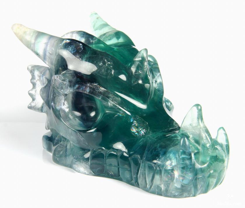 Nice Gemstone Huge 5.5" Fluorite Carved Crystal Skull Nice Gemstone Huge 5.5" Fluorite Carved Crystal Skull