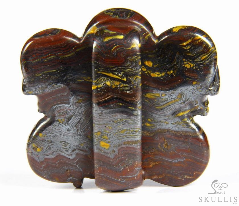 The Circle of Guardians - Tiger Iron Eye Hand Carved Crystal Skulls Buckle, Crystal Healing Skull Jewelry, for Women & Men The Circle of Guardians - Tiger Iron Eye Hand Carved Crystal Skulls Buckle, Crystal Healing Skull Jewelry, for Women & Men