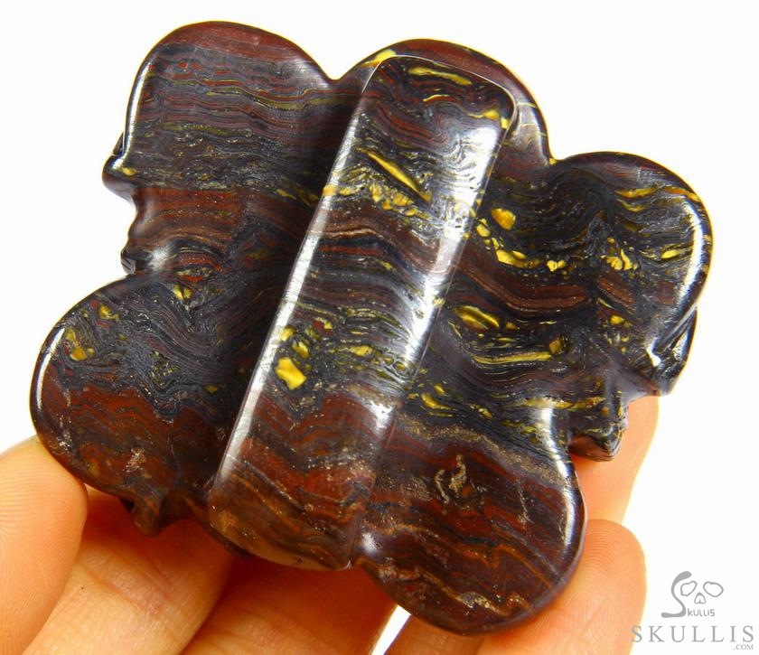 The Circle of Guardians - Tiger Iron Eye Hand Carved Crystal Skulls Buckle, Crystal Healing Skull Jewelry, for Women & Men The Circle of Guardians - Tiger Iron Eye Hand Carved Crystal Skulls Buckle, Crystal Healing Skull Jewelry, for Women & Men