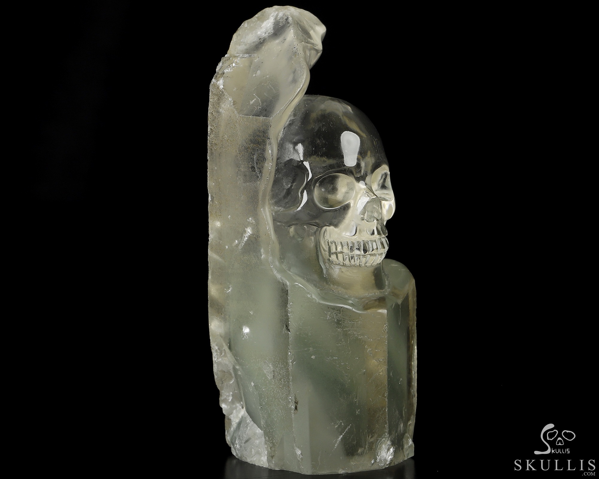 3.5" Phantom Quartz Rock Carved Crystal Skull - Skullis Gemstone ...
