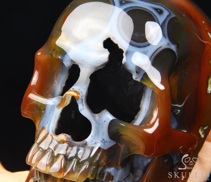 Nice Unique Geode Huge 5.0" Agate Carved Crystal Skull Nice Unique Geode Huge 5.0" Agate Carved Crystal Skull