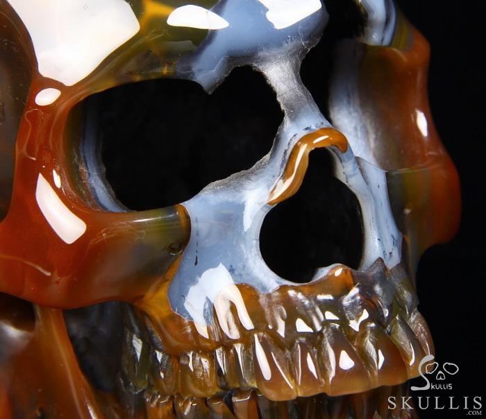 Nice Unique Geode Huge 5.0" Agate Carved Crystal Skull Nice Unique Geode Huge 5.0" Agate Carved Crystal Skull